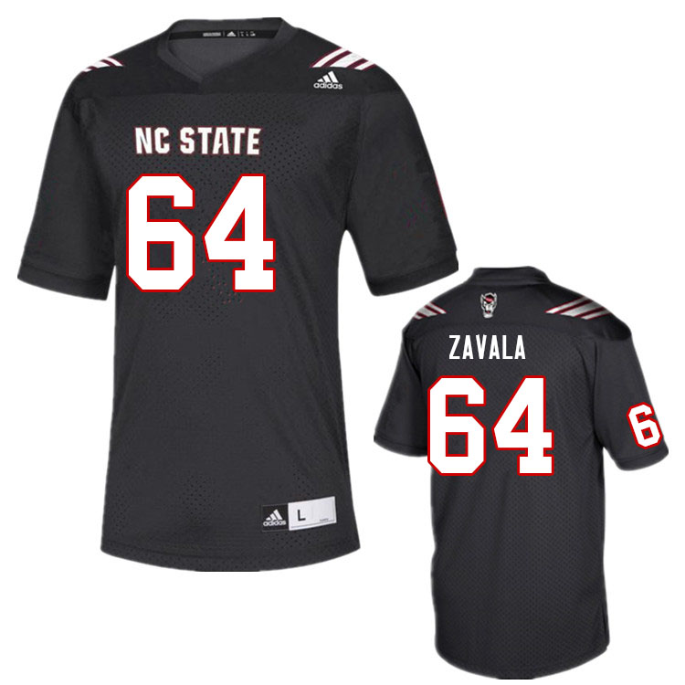 Men #64 Chandler Zavala NC State Wolfpack College Football Jerseys Sale-Black